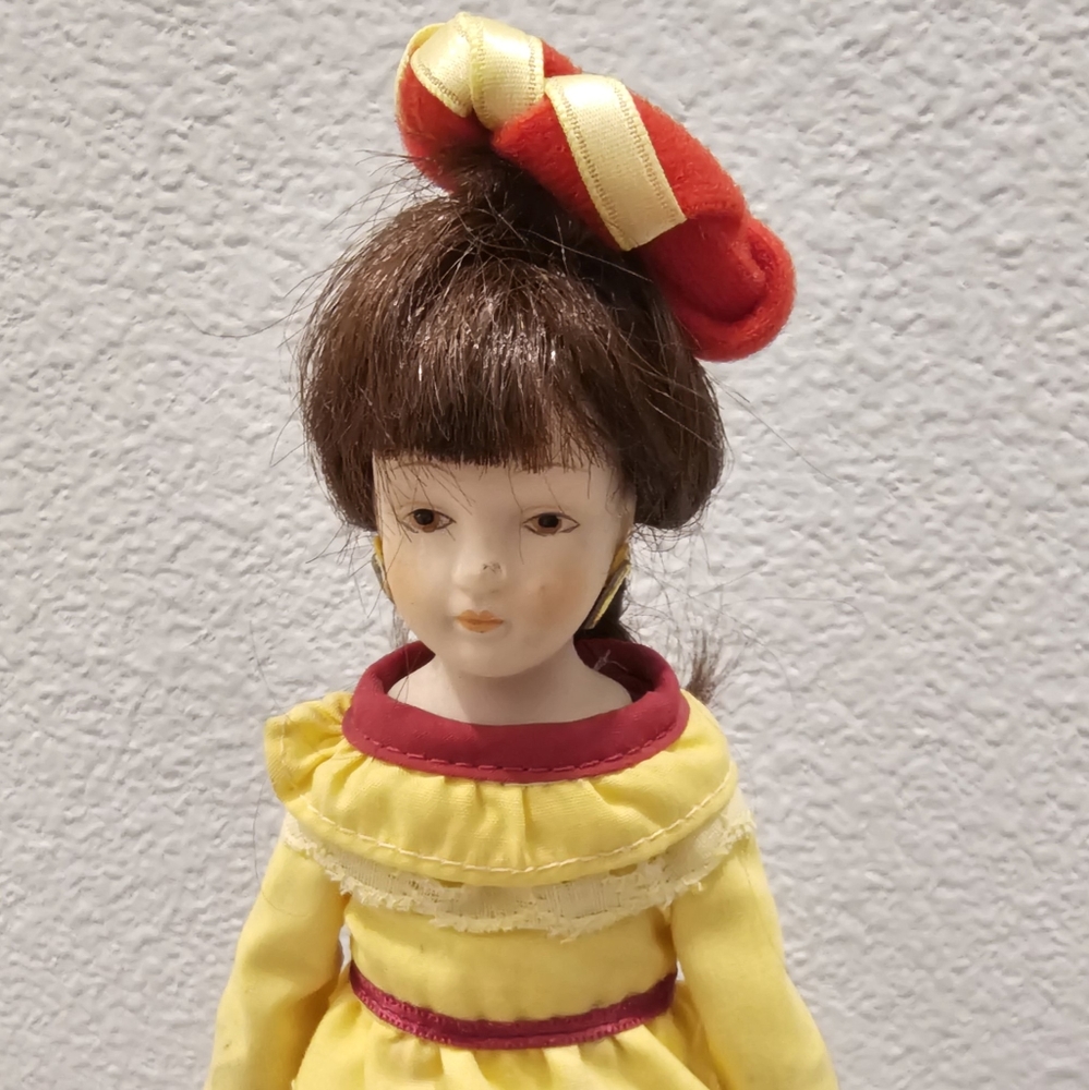 Vintage Russ International Collection 8 3/4”, Porcelain Doll from Brazil